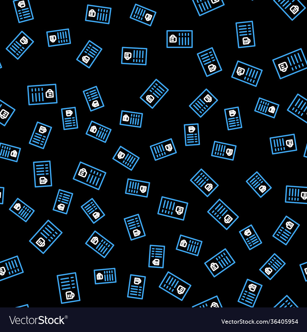 Line beer menu icon isolated seamless pattern Vector Image Line beer menu icon isolated seamless pattern