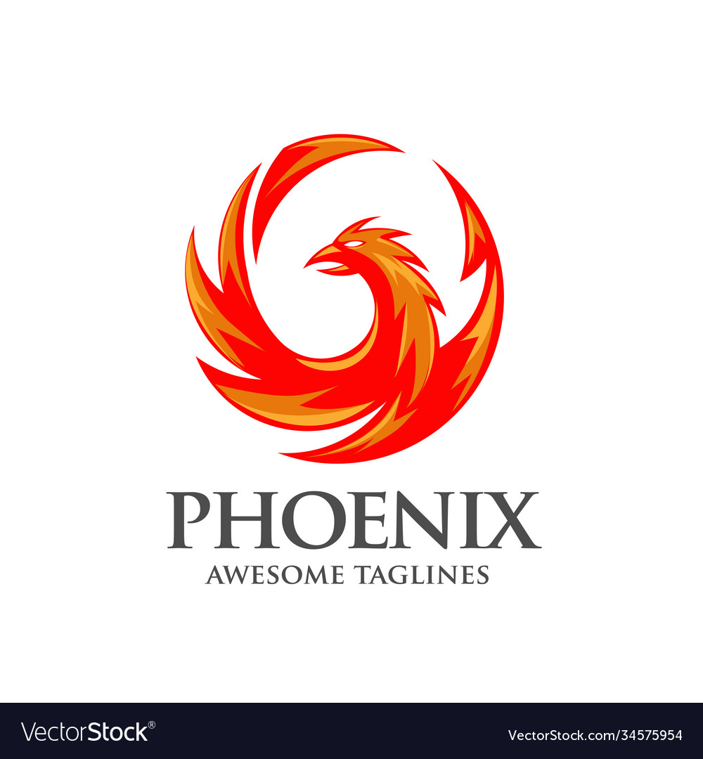 Phoenix circle Royalty Free Vector Image - VectorStock