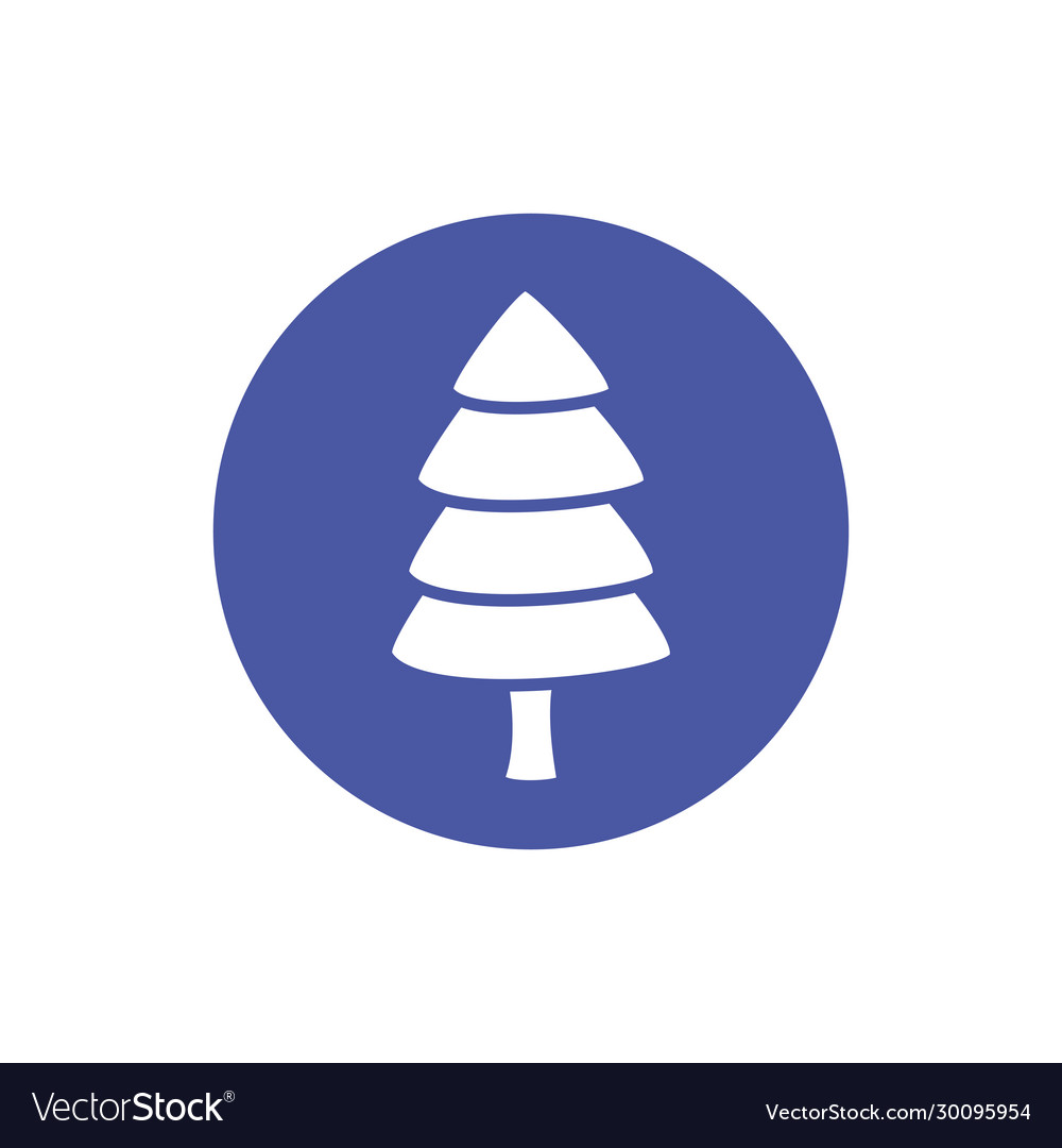 Pine tree plant nature block style icon