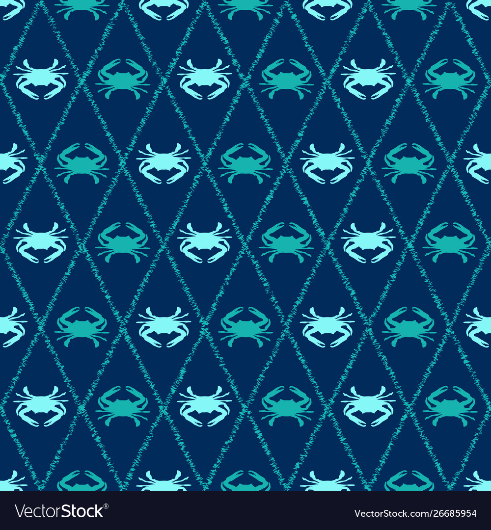 Seamless pattern crab