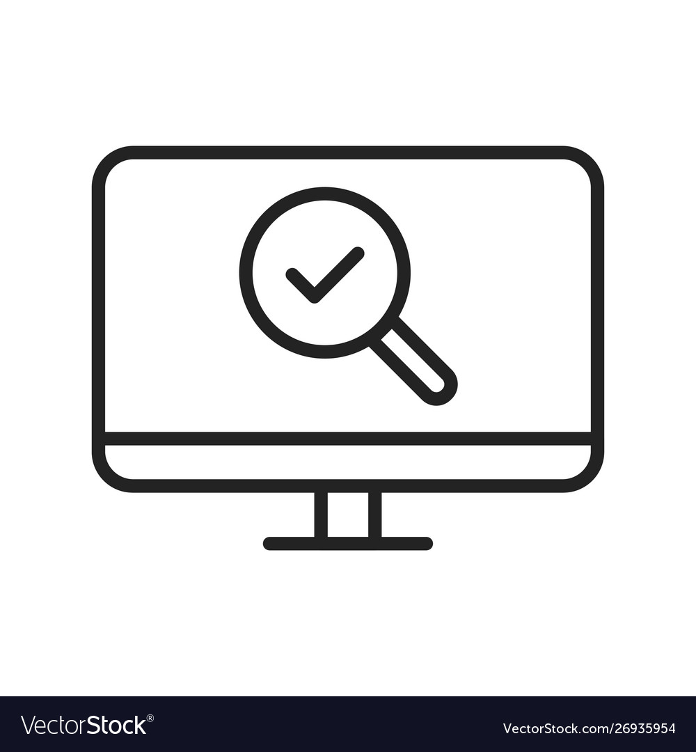 Search web icons in line style seo analytics vector image Search web icons in line style seo analytics