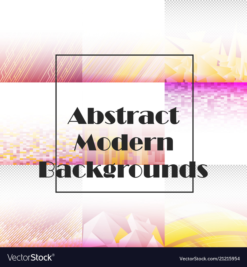 Set of abstract background with geometric elements