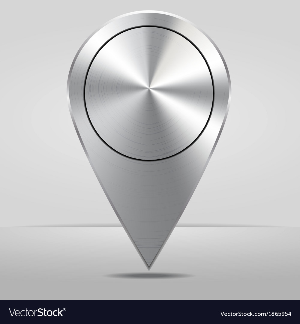 Silver Map Pointer Icon