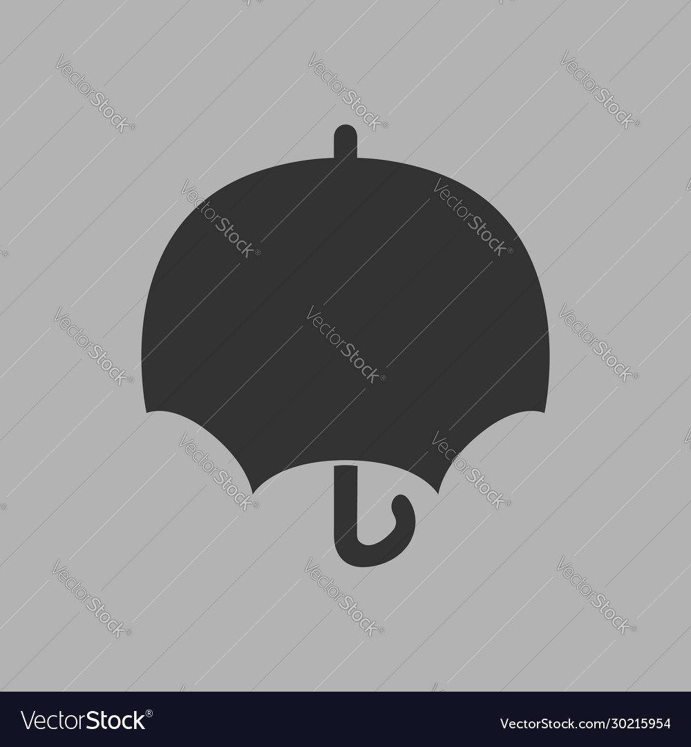 Umbrella symbol icon on gray backdrop