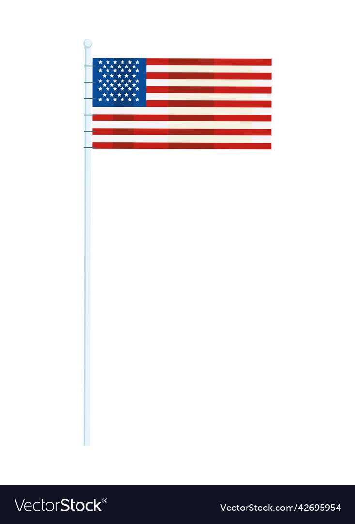 Usa flag in pot Royalty Free Vector Image - VectorStock