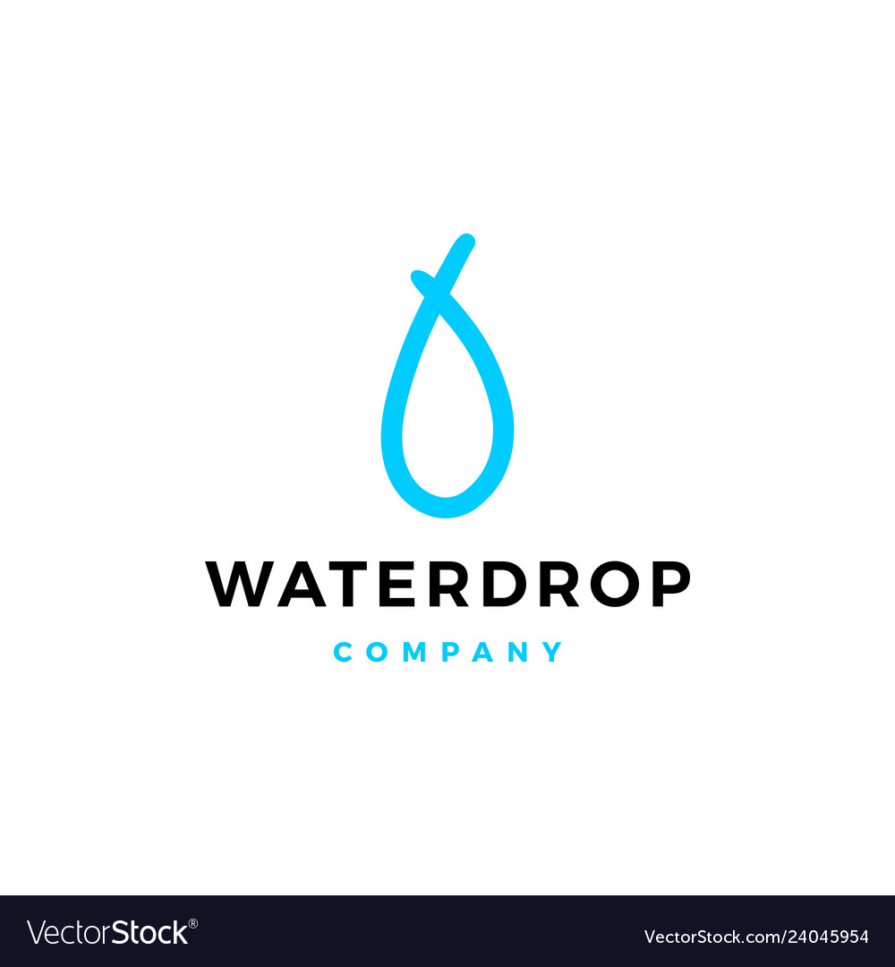 Water drop doodle logo icon