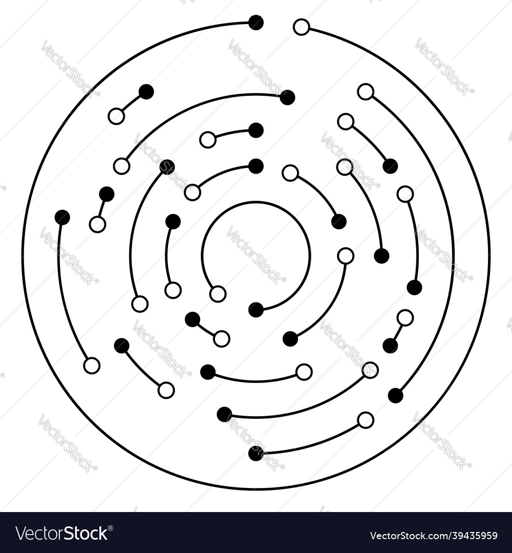 Circular concentric lines segmented circles