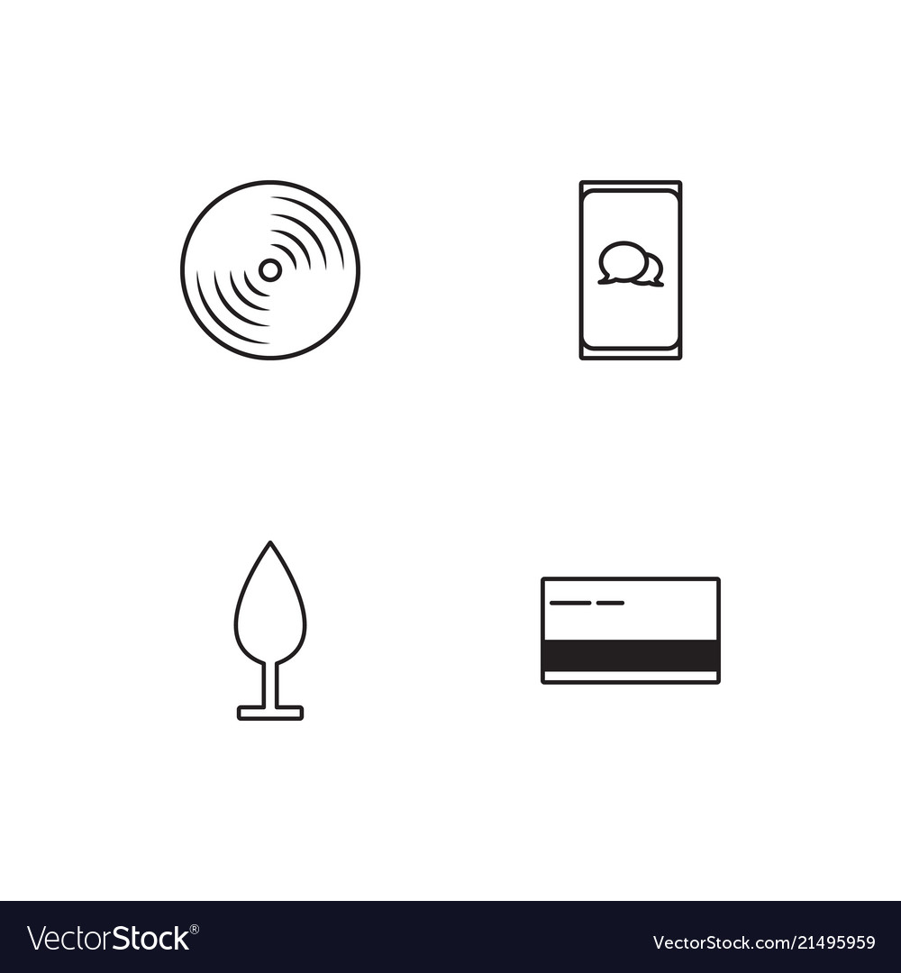 Electrical devices linear icons set simple