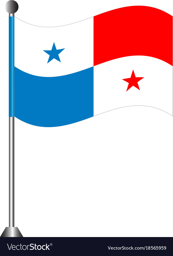 Flag panama Royalty Free Vector Image - VectorStock