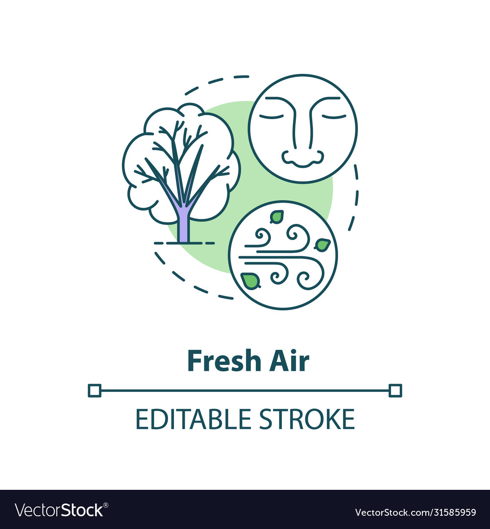 Fresh air concept icon Royalty Free Vector Image