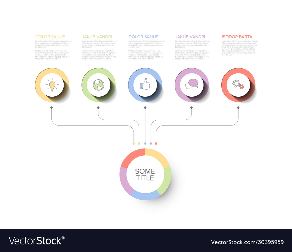Multipurpose infographic template with five vector image Multipurpose infographic template with five