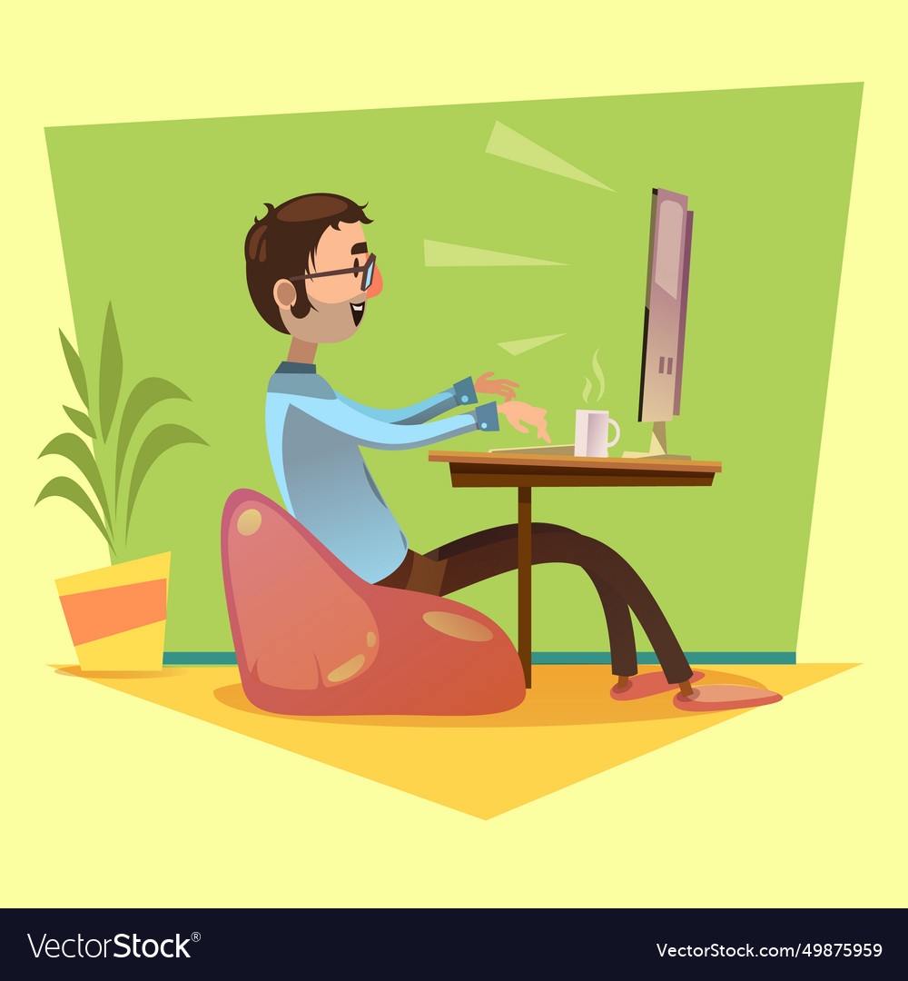Programmer working Vector Image Programmer working