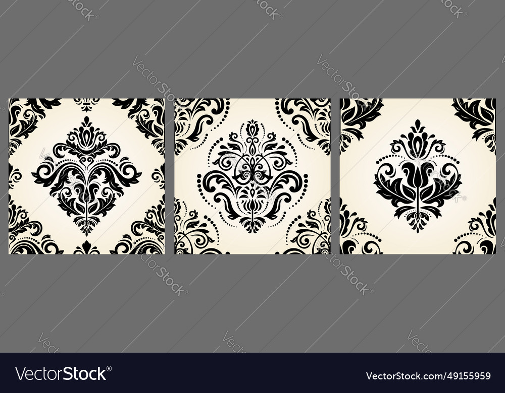 Set of classic orient seamless patterns