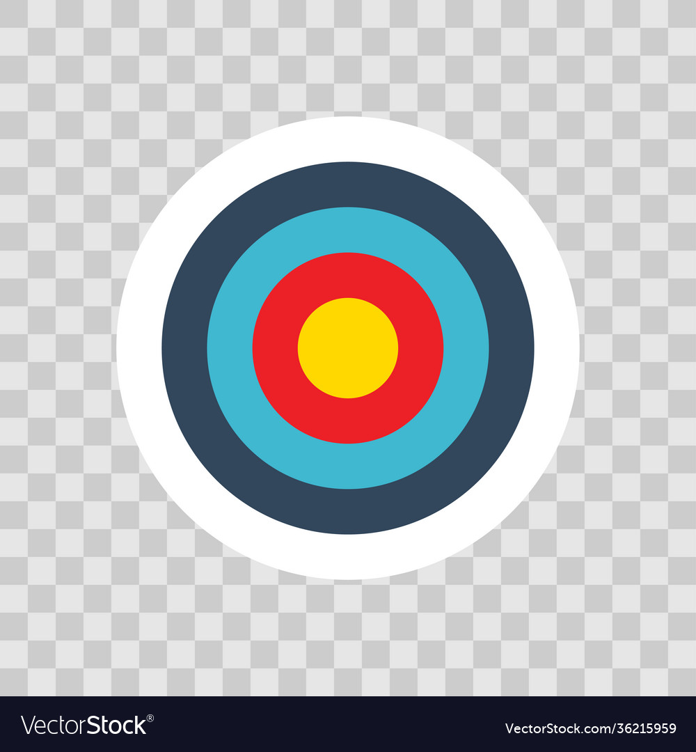 Target on transparent background dartboard goal vector image Target on transparent background dartboard goal