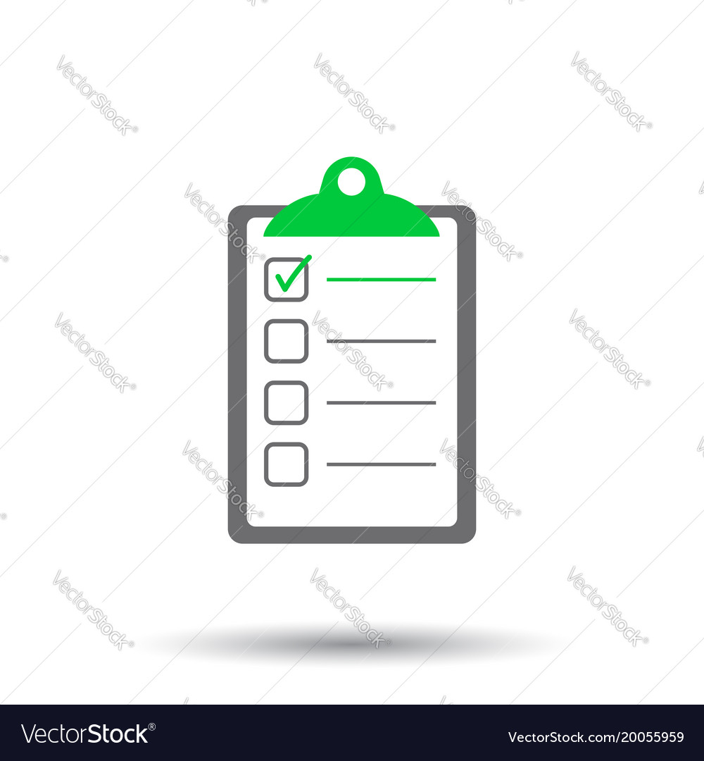 To do list icon checklist task in flat style