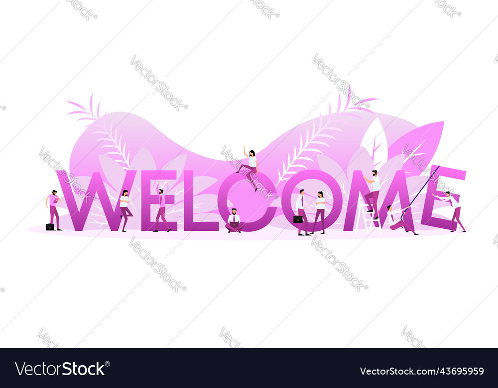 Welcome sign people great design for any purposes vector image Welcome sign people great design for any purposes