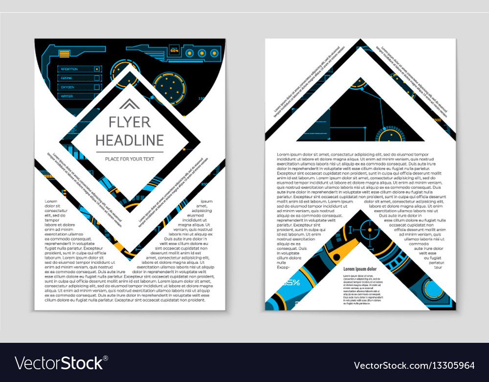 Abstract layout background set for art