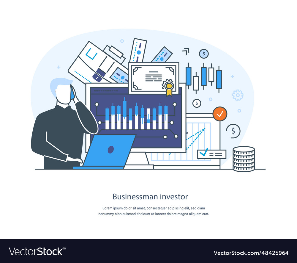 Businessman Investor steigt Gewinn