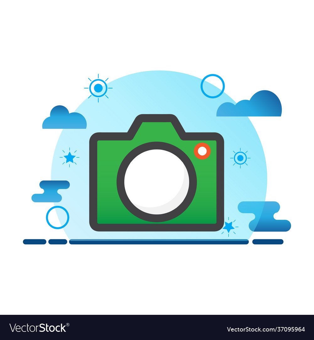 Camera flat icon can use for design