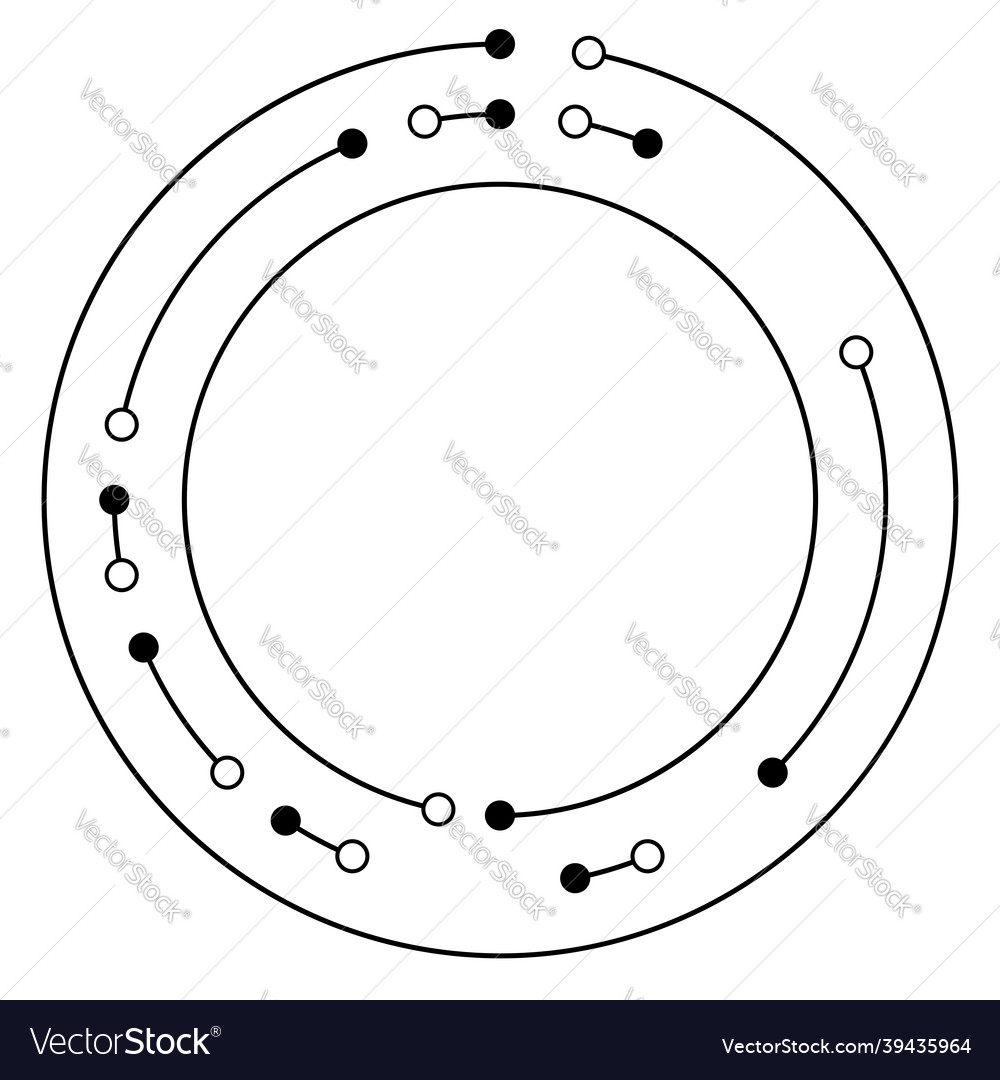 Circular concentric lines segmented circles
