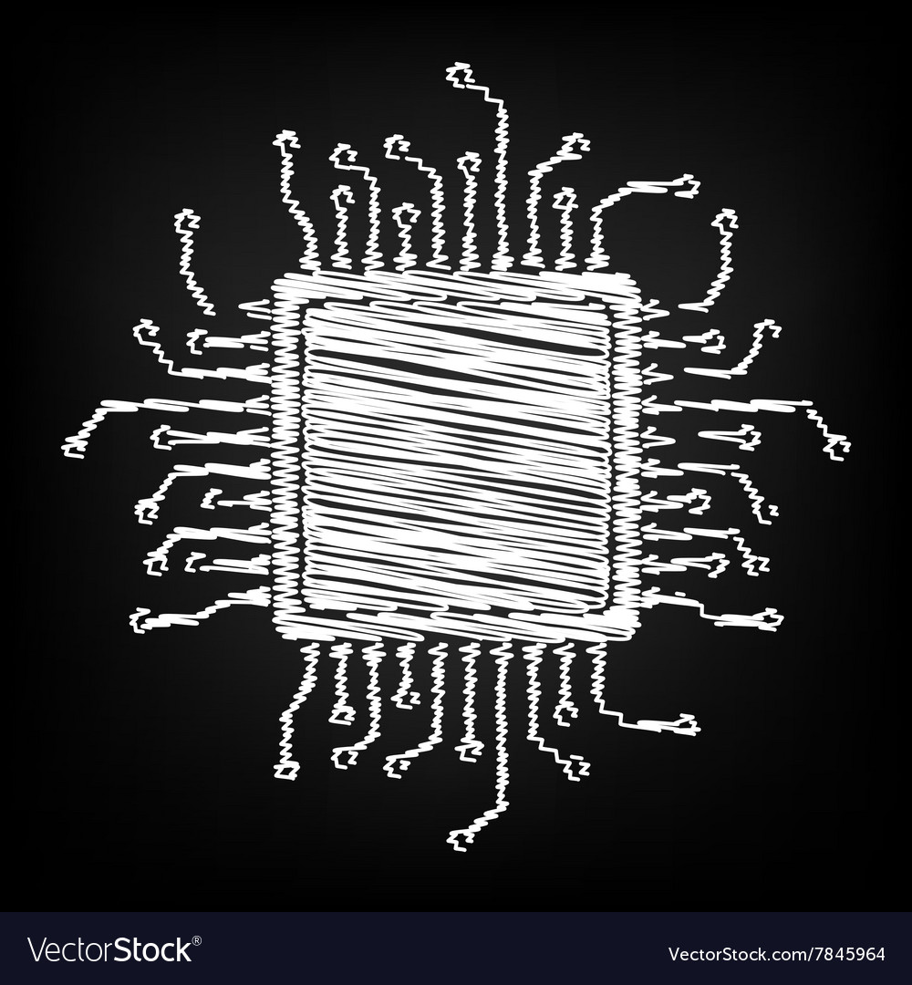 Cpu microprocesso scribble effect