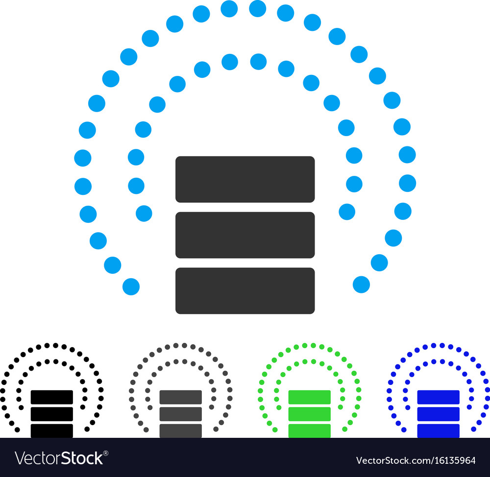 Database sphere shield flat icon