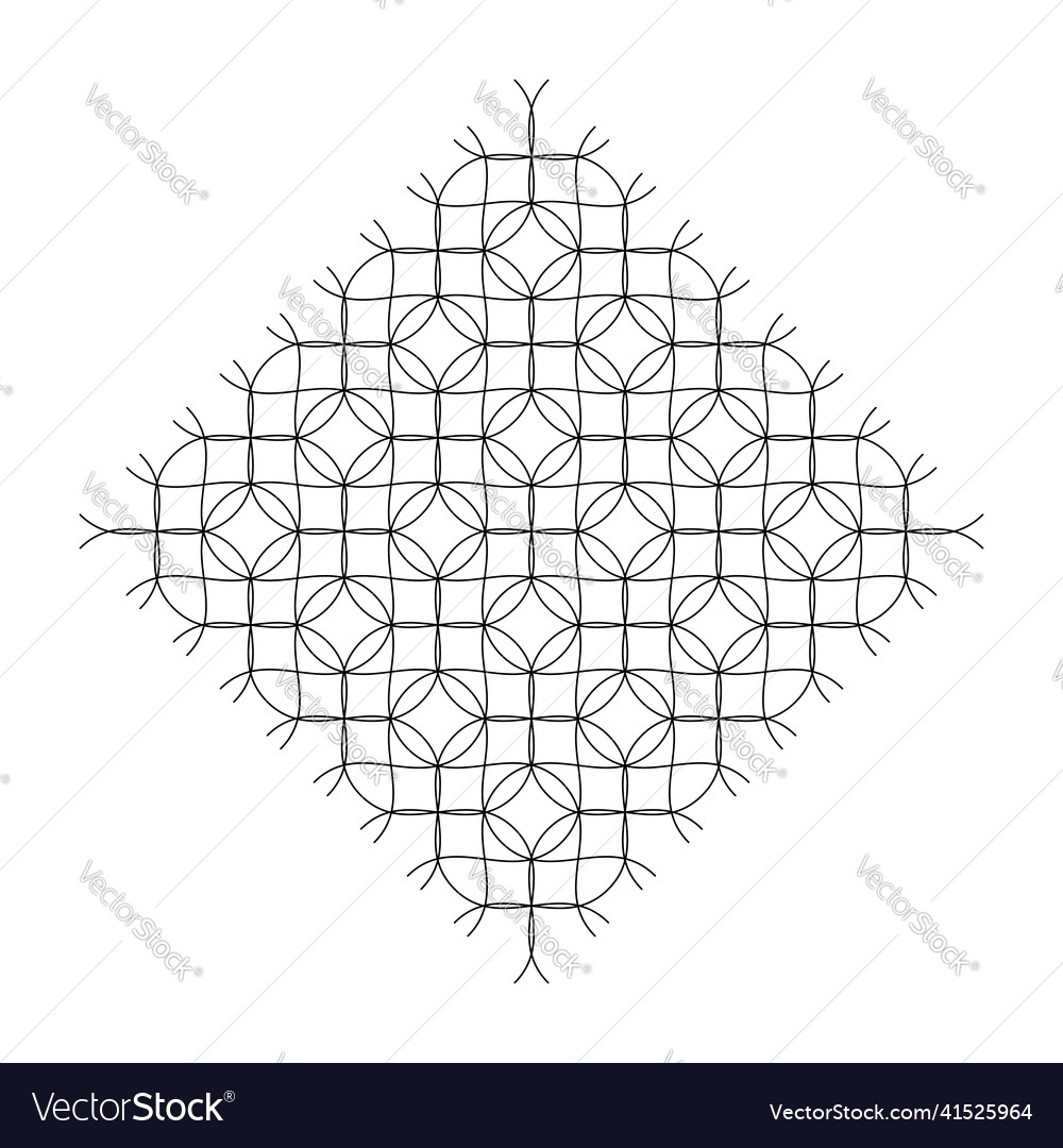 Geometric weave element with intersecting lines