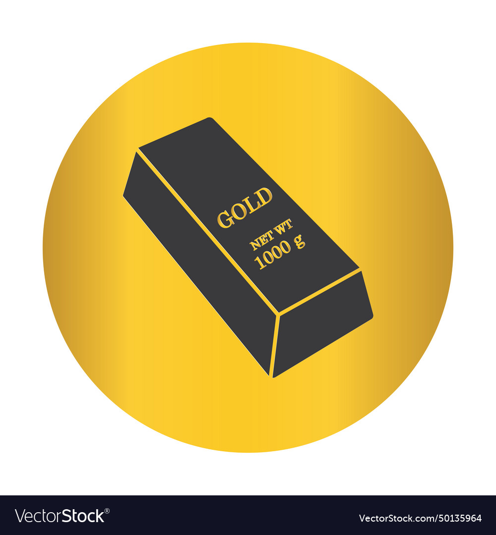 Gold bar icon Royalty Free Vector Image - VectorStock