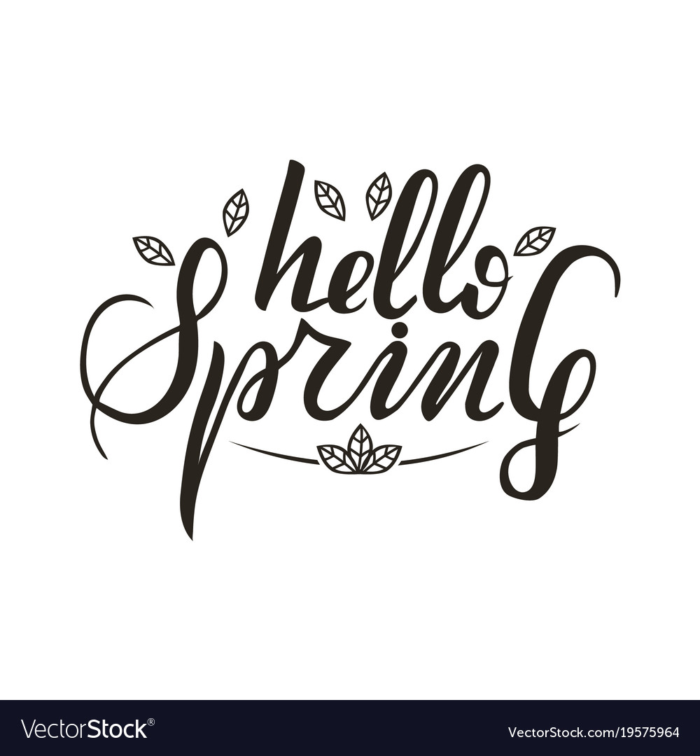 Hello spring Royalty Free Vector Image - VectorStock