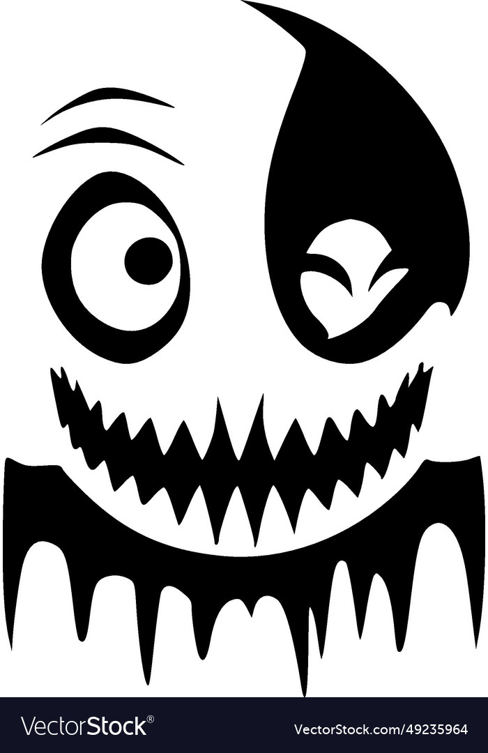 Horror - black and white isolated icon Royalty Free Vector