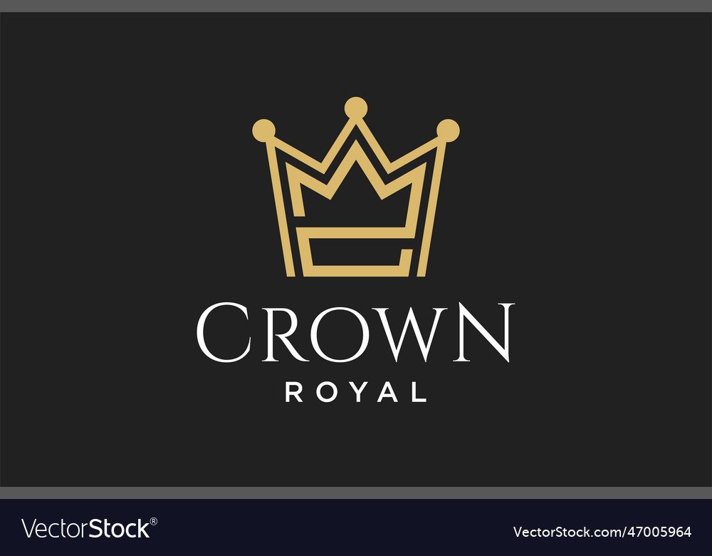 Initial logo letter z with crown symbol design Vector Image