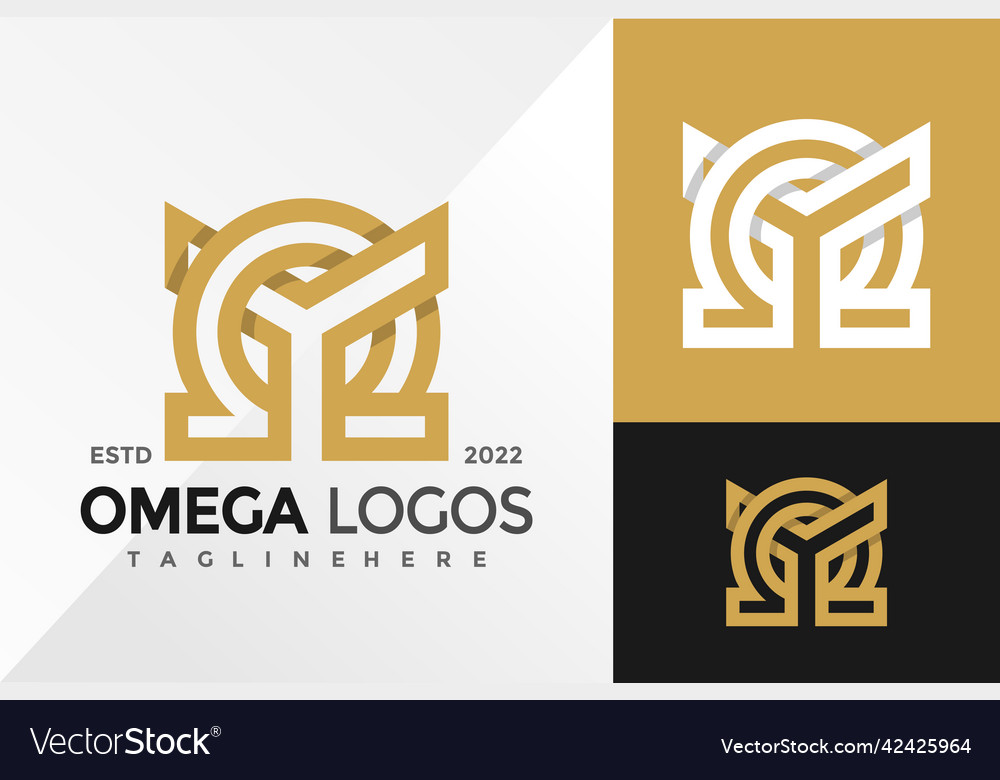 Buchstaben y omega elegantes Logo Design