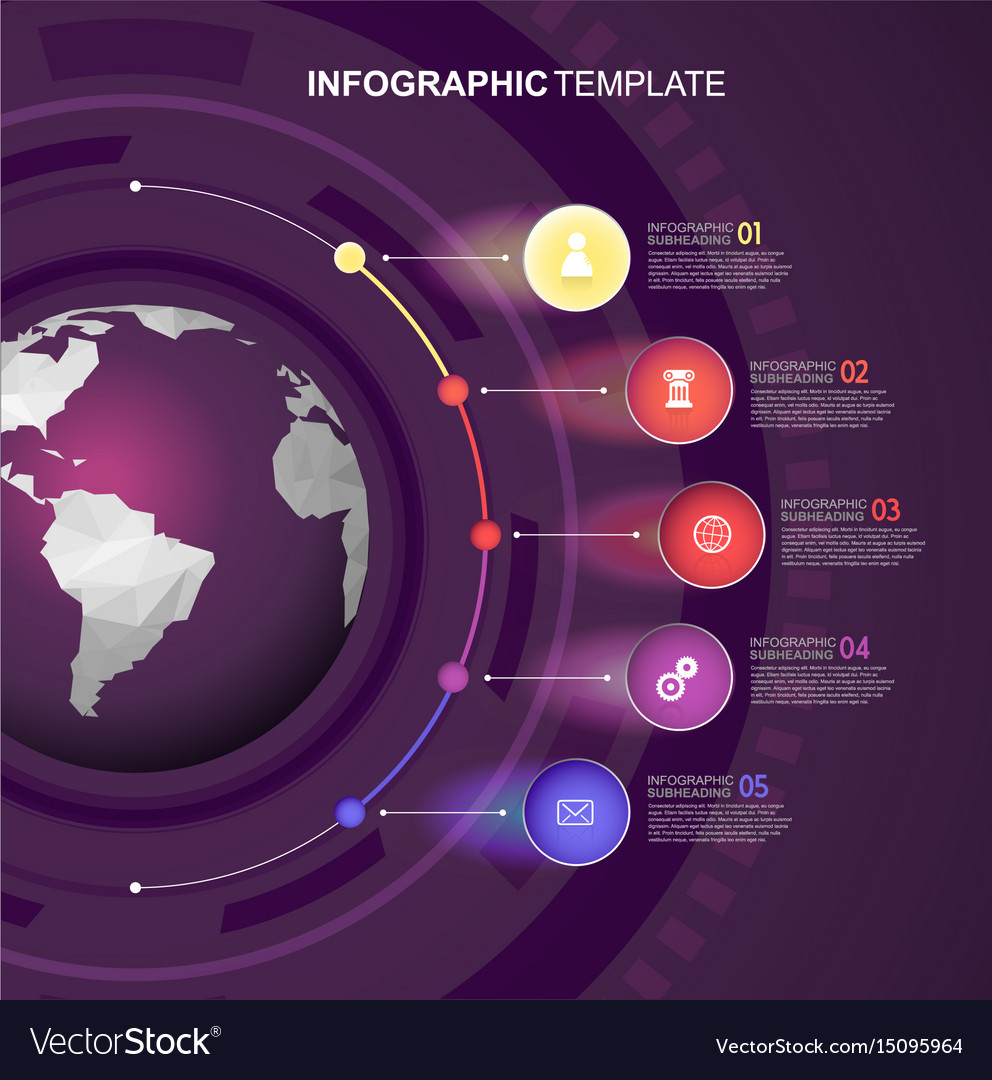 Modern Infographic Template with Circular Elements