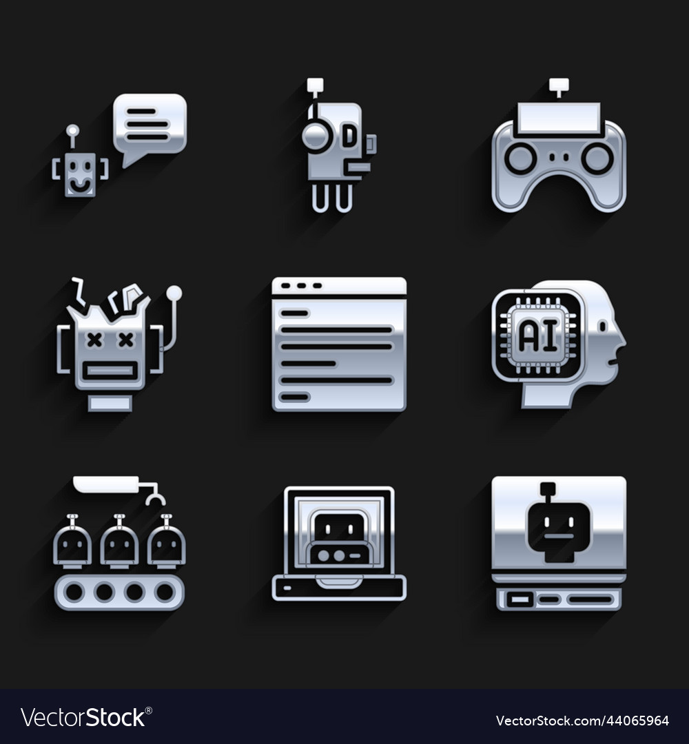 Computer api Schnittstelle erstellen Roboter vector image Computer api Schnittstelle erstellen Roboter