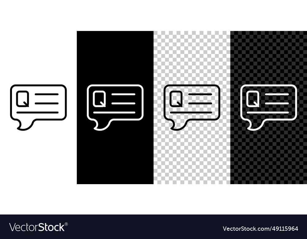Set line speech bubbles with question icon