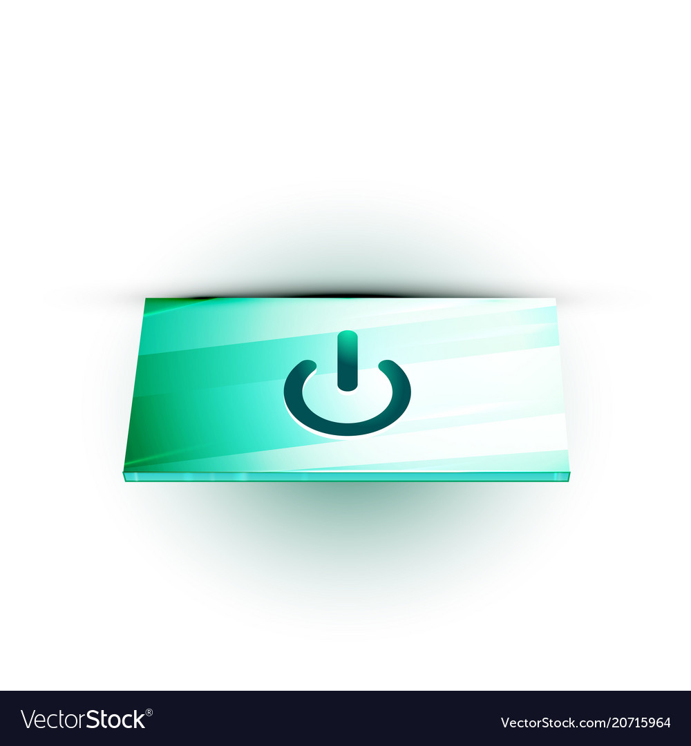 Start power button ui icon design on off symbol vector image Start power button ui icon design on off symbol