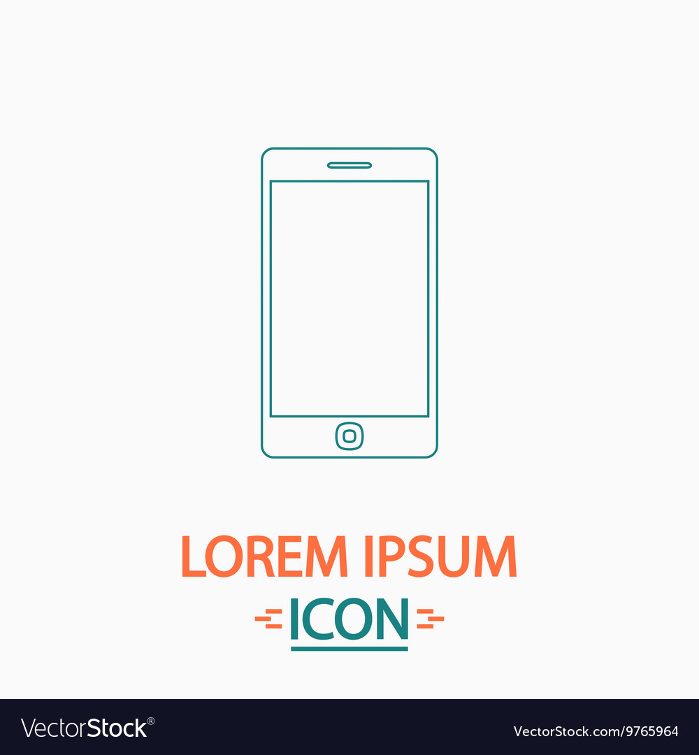 Touch phone computer symbol