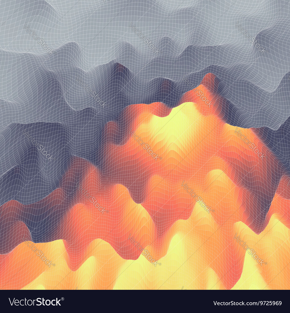 Abstract Flame Mesh Mosaic