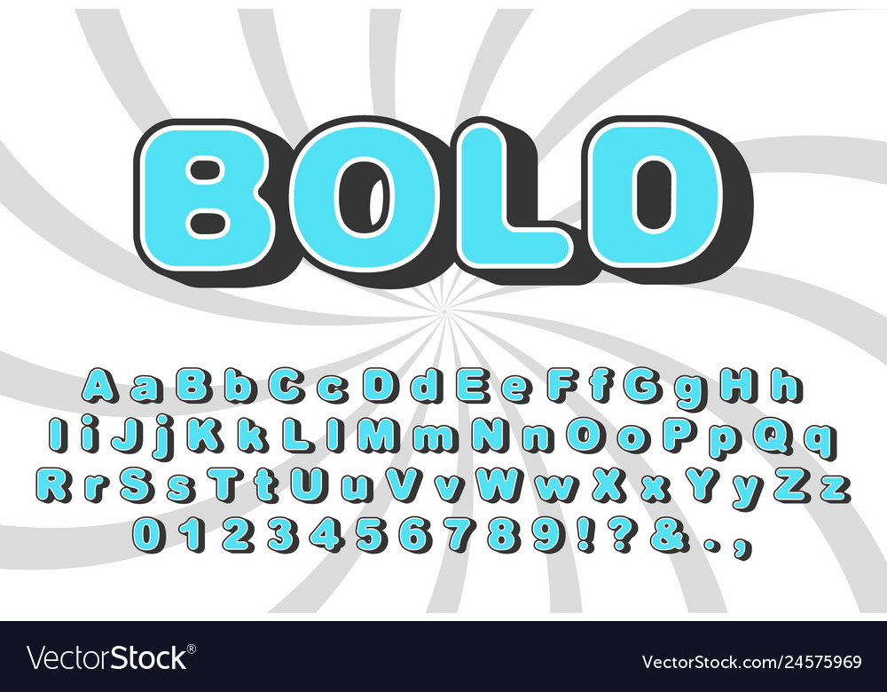 Bold Letterfall mit Dramatischer Schatten