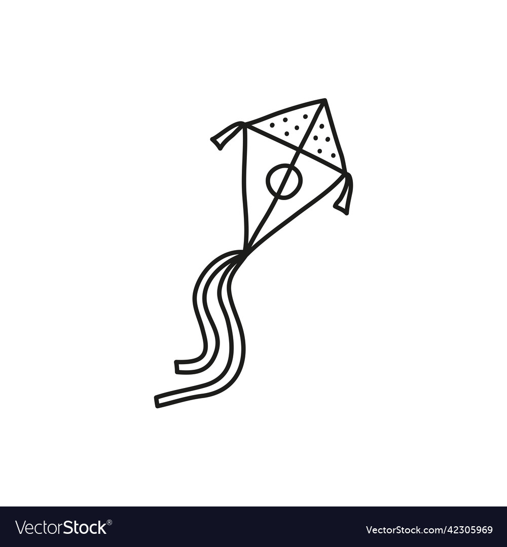 doodle-outline-kite-icon-royalty-free-vector-image