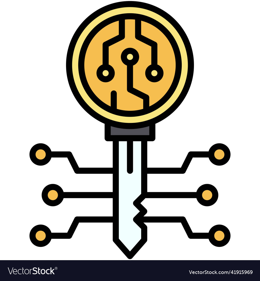Encryption key icon blockchain related