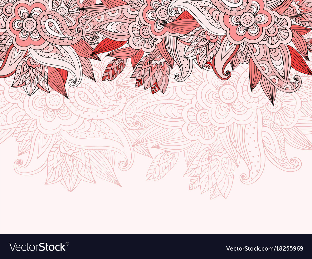 Floral hand drawing graphic background