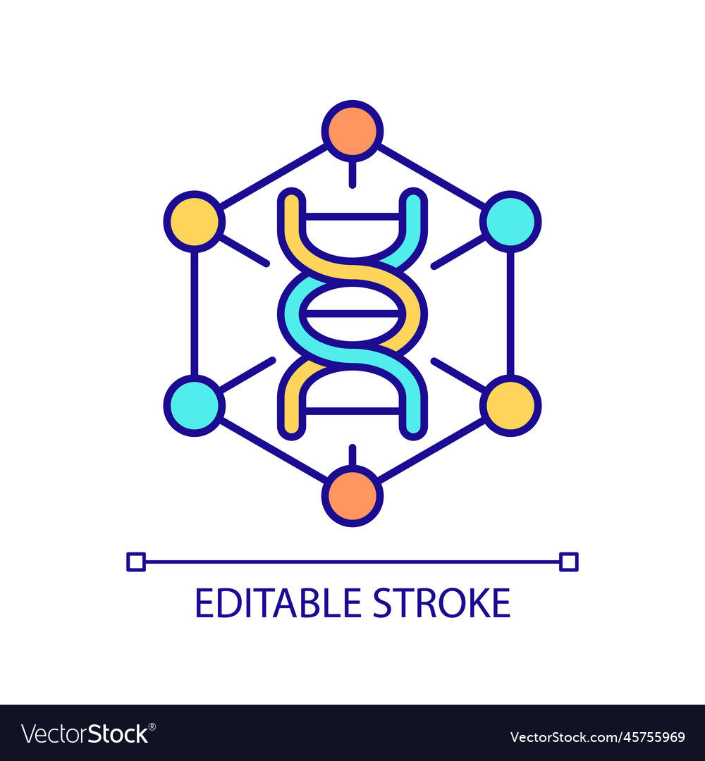 Genetic research with digital technology rgb Vector Image