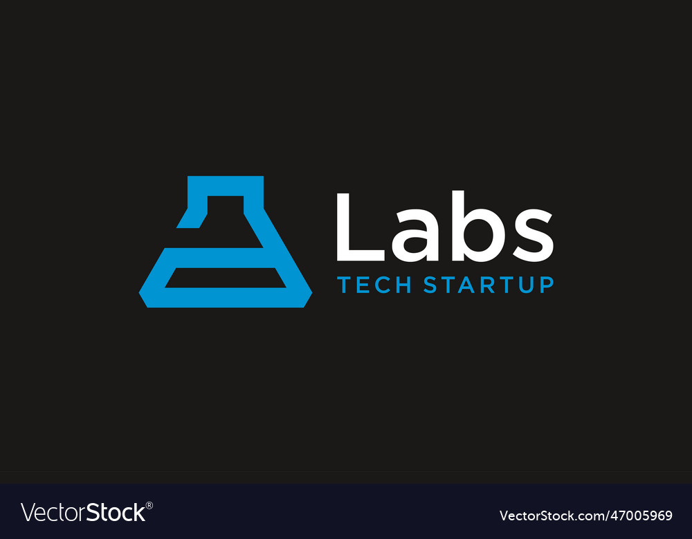 Letter d monogram logo design for lab science