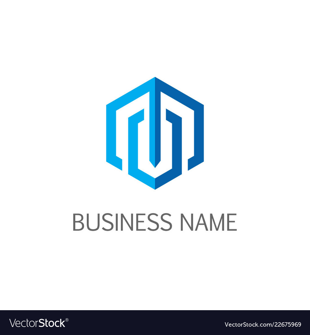 Polygone Line Business Company Logo Royalty Free Vector