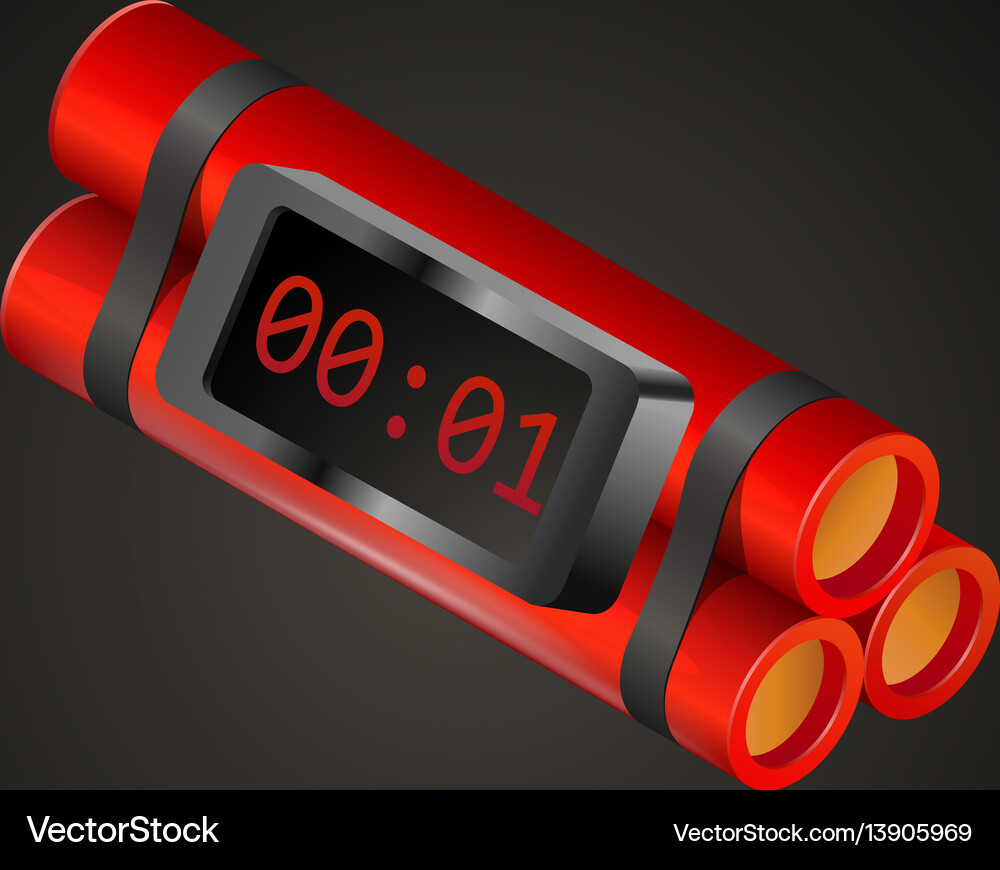 Red dynamite bunch Royalty Free Vector Image - VectorStock