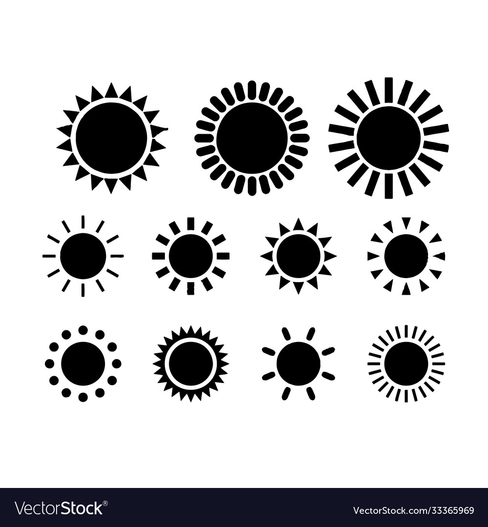 Sun set hand drawn vector image Sun set hand drawn
