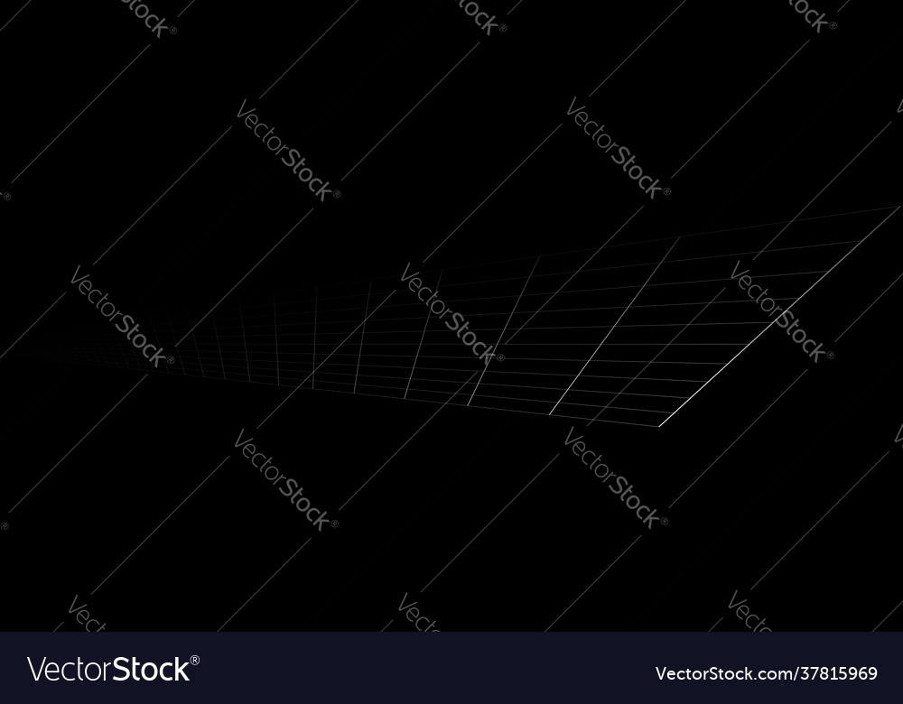 Tilted skew 3d grid mesh vector image Tilted skew 3d grid mesh