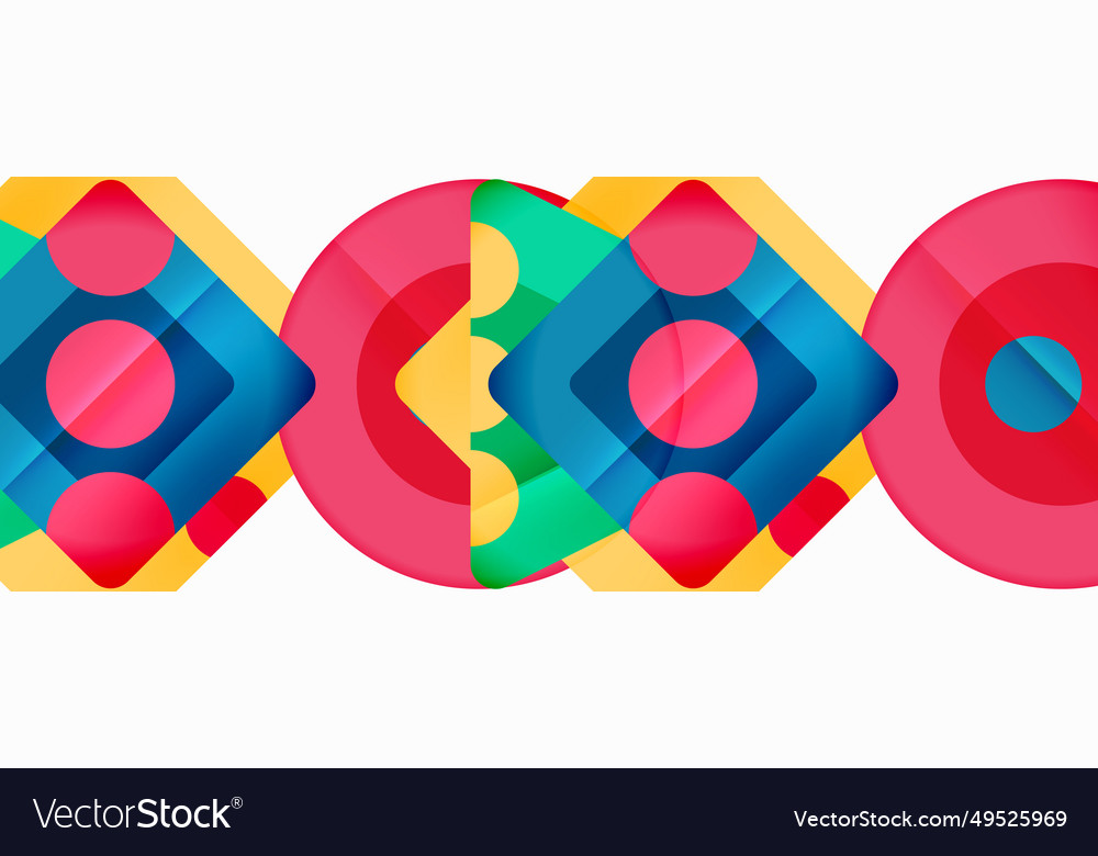 Triangles and circles abstract background