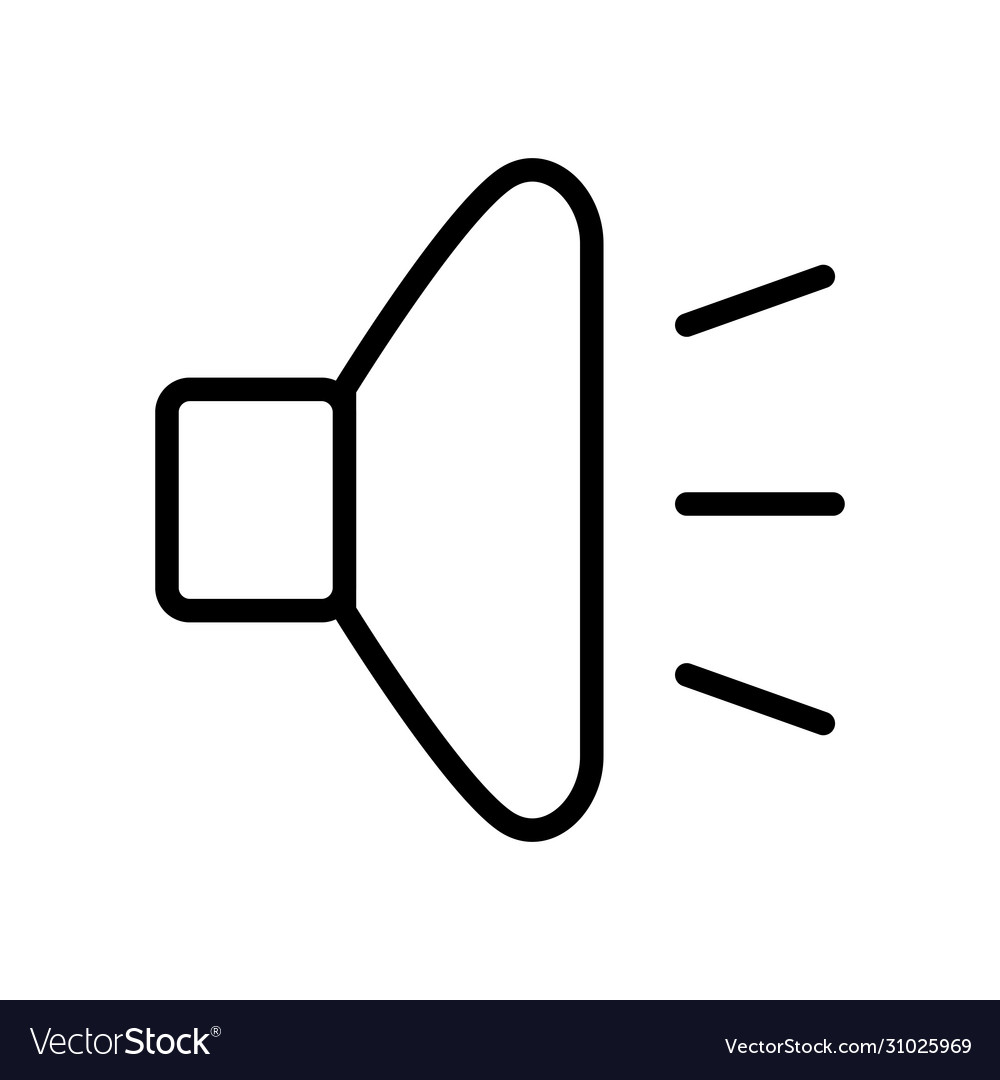 User interface concept sound speaker icon line